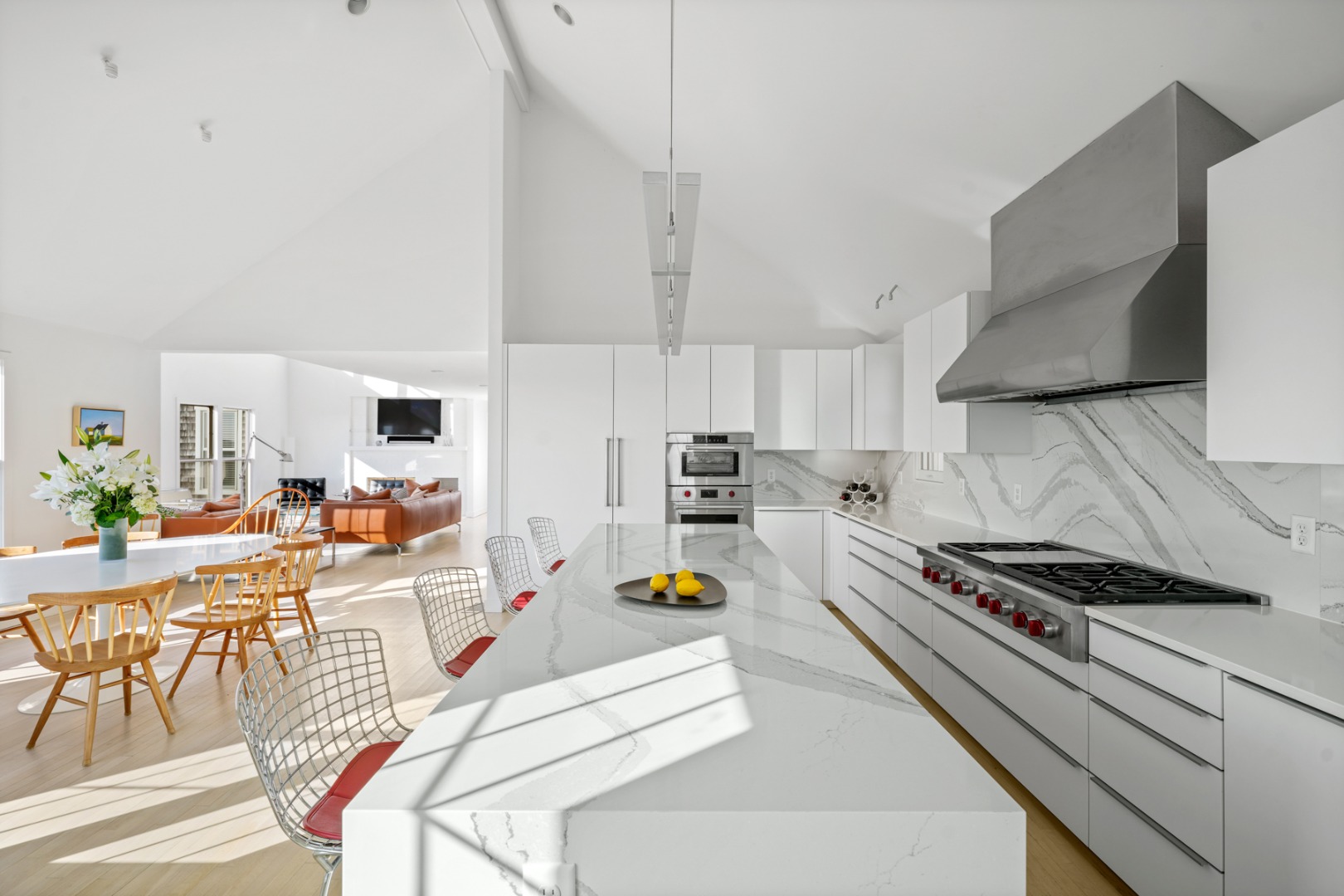 5 Cudweed Road Nantucket, MA 02554 - Photo 8 of 31 View of kitchen dining and great room beyond