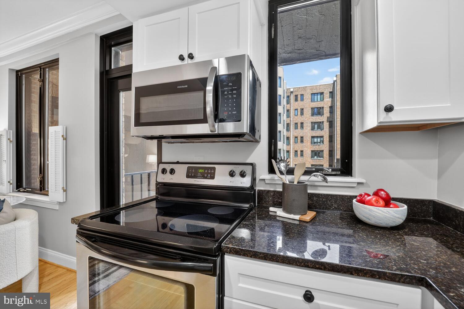 1701 16th Street Northwest, Unit 440 Washington, DC 20009 - Photo 13 of 31 a kitchen with a stove and a microwave