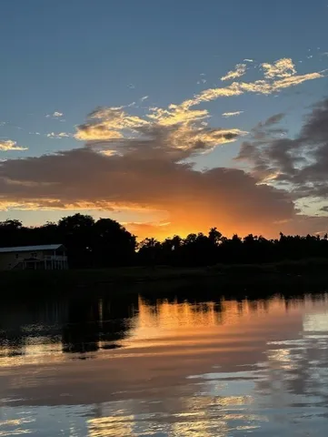 a view of a lake with a mountain