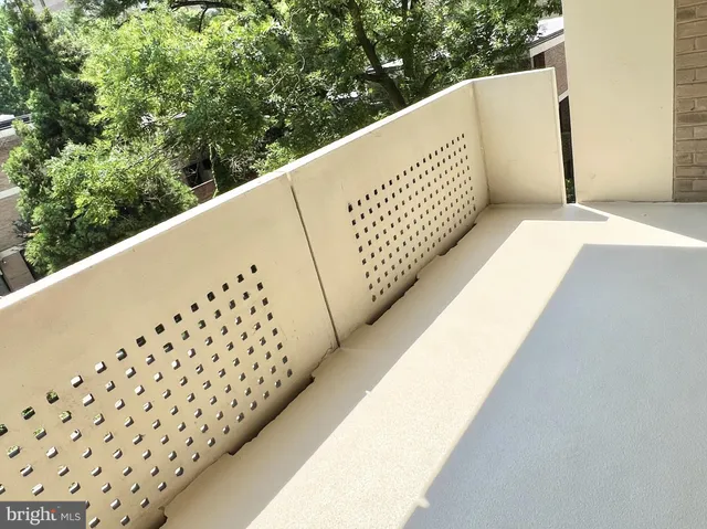 a view of a balcony