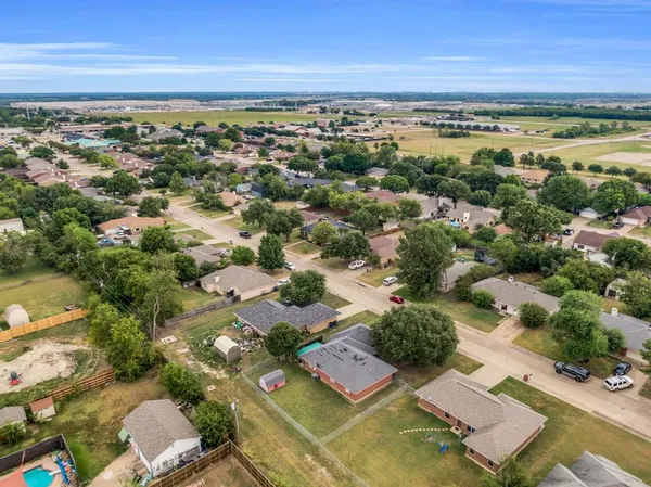 an aerial view of residential building with outdoor space