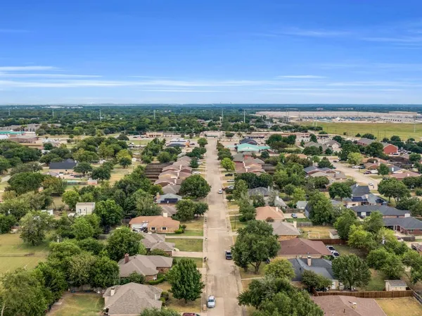 an aerial view of multiple house