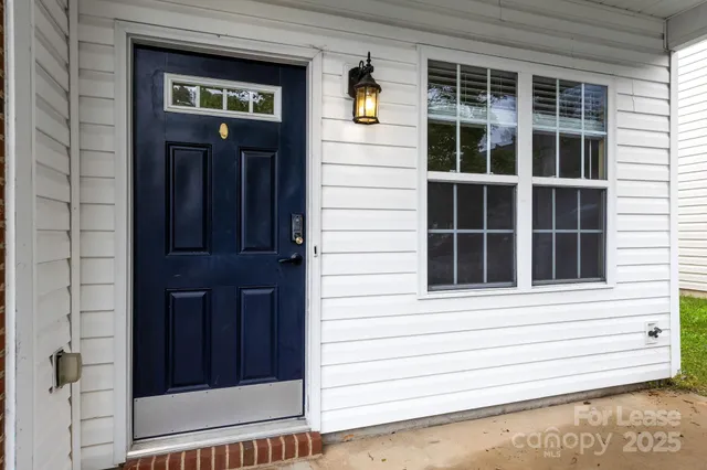 a view of front door of house