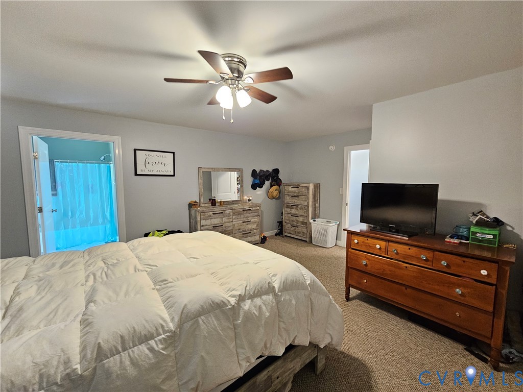 3286 Ranson Road Dillwyn, VA 23936 - Photo 10 of 25 a bedroom with a bed and a flat screen tv