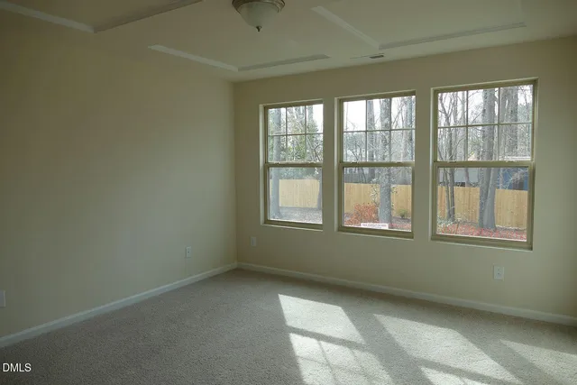 an empty room with a window