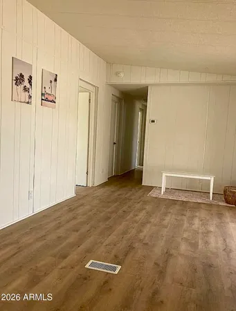 a view of a room with an empty space