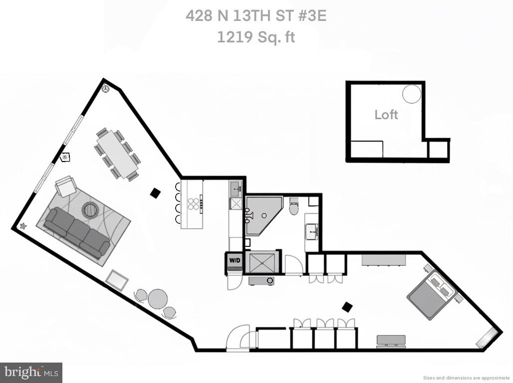 428 North 13th Street, Unit 3E Philadelphia, PA 19123 - Photo 44 of 44 Floor Plan