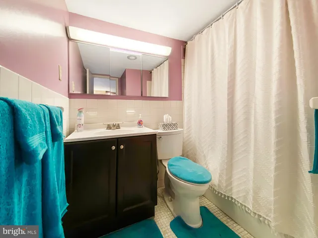 a bathroom with a sink toilet and mirror