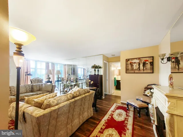 a living room with furniture and a couch