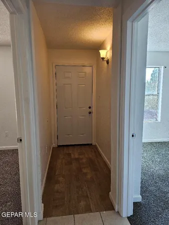 a view of a room with door
