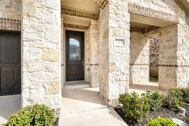 a view of a door of the house