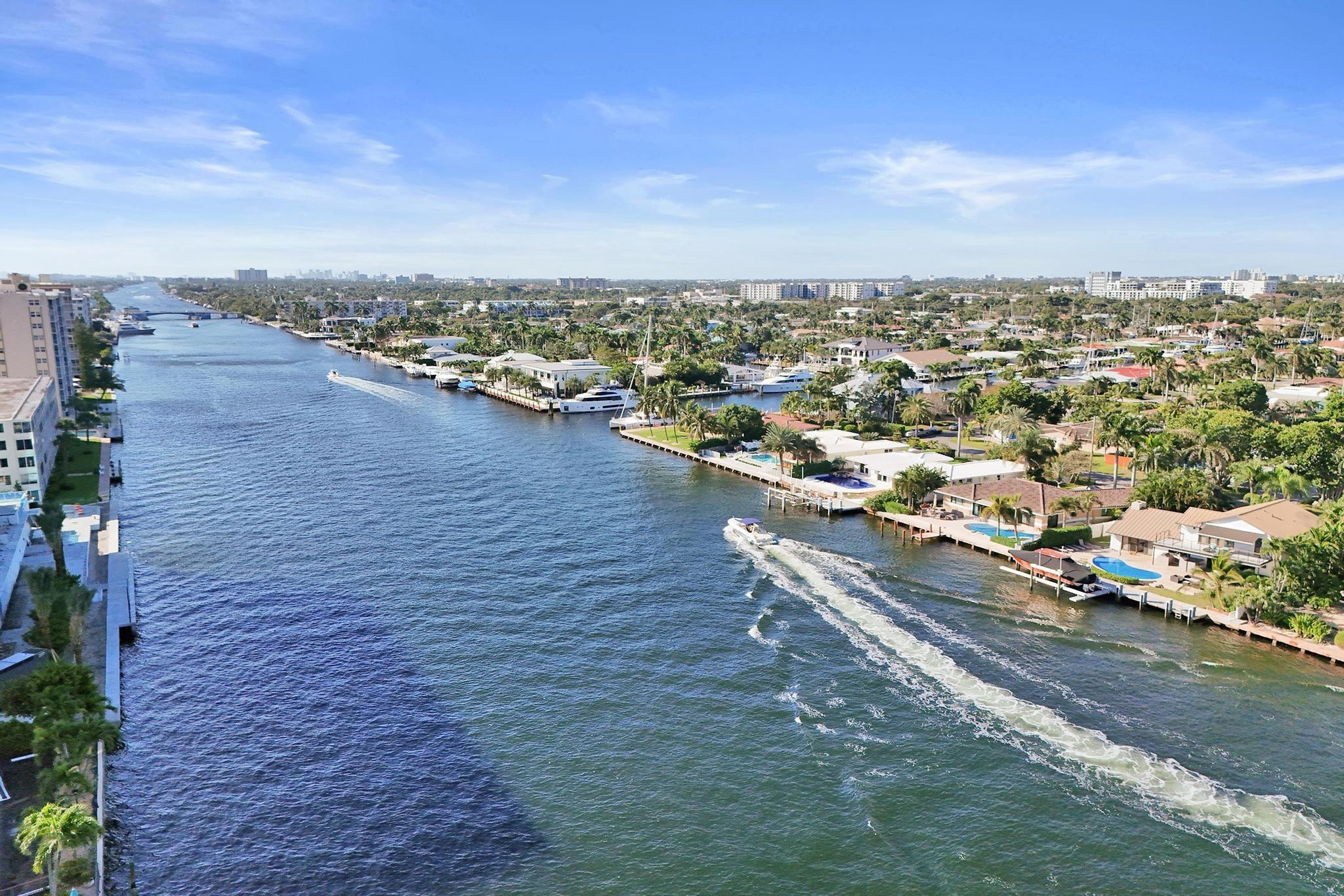 505 North Riverside Drive, Unit 7 Pompano Beach, FL 33062 - Photo 41 of 43 an aerial view of a city with ocean