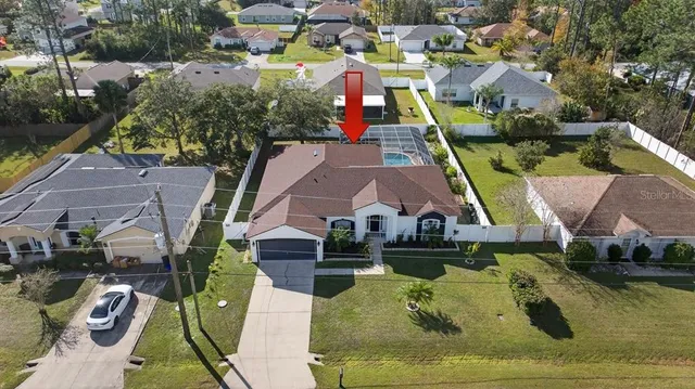 an aerial view of multiple house