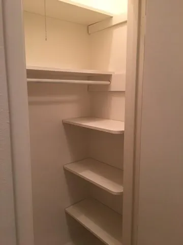 a close view of closet