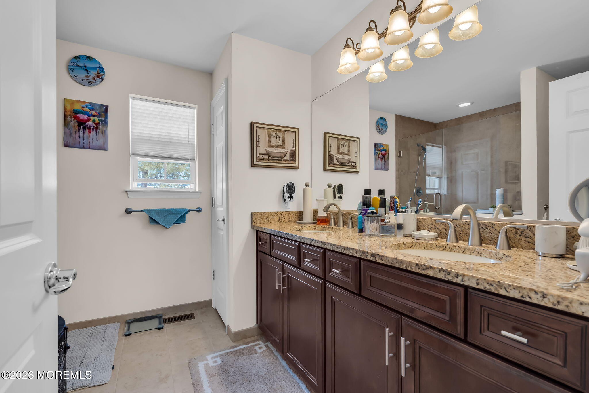 81B North Locust Avenue, Unit A Marlton, NJ 08053 - Photo 73 of 87 a bathroom with a granite countertop sink a large mirror and vanity