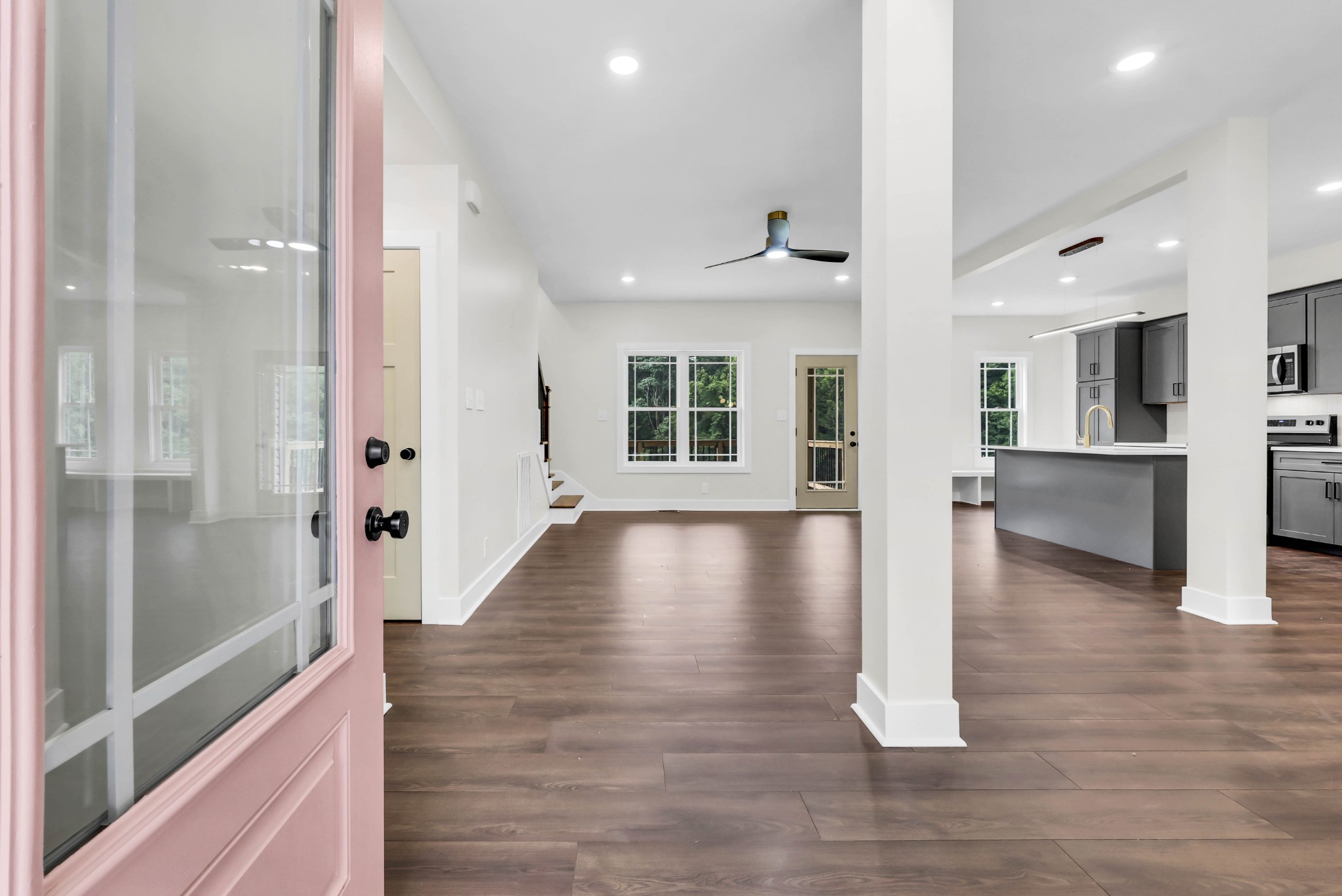 5580 Chambers Road Cumberland Furnace, TN 37051 - Photo 7 of 51 a view of a hallway with wooden floor and a kitchen