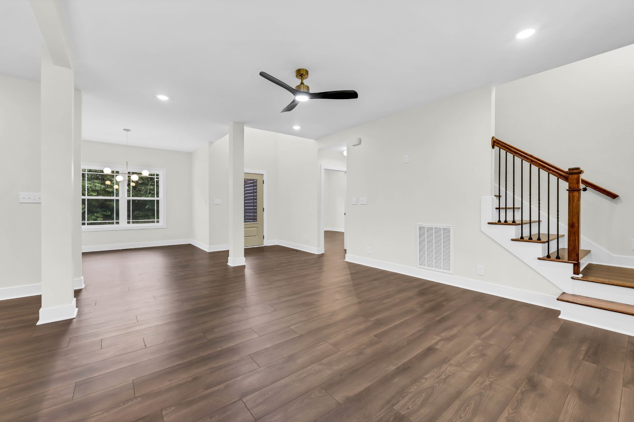5580 Chambers Road Cumberland Furnace, TN 37051 - Photo 9 of 51 a view of an empty room with wooden floor and a window