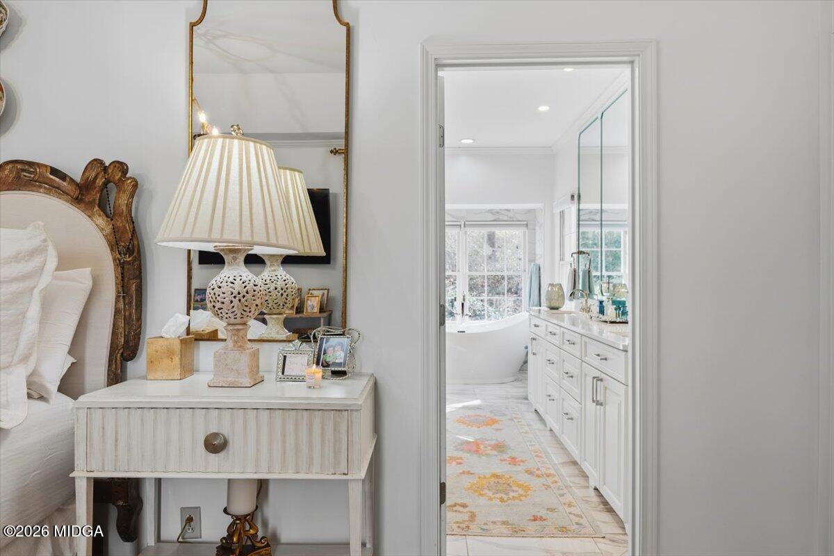102 Merion Park Macon, GA 31210 - Photo 19 of 54 a bathroom with a sink a mirror and shower