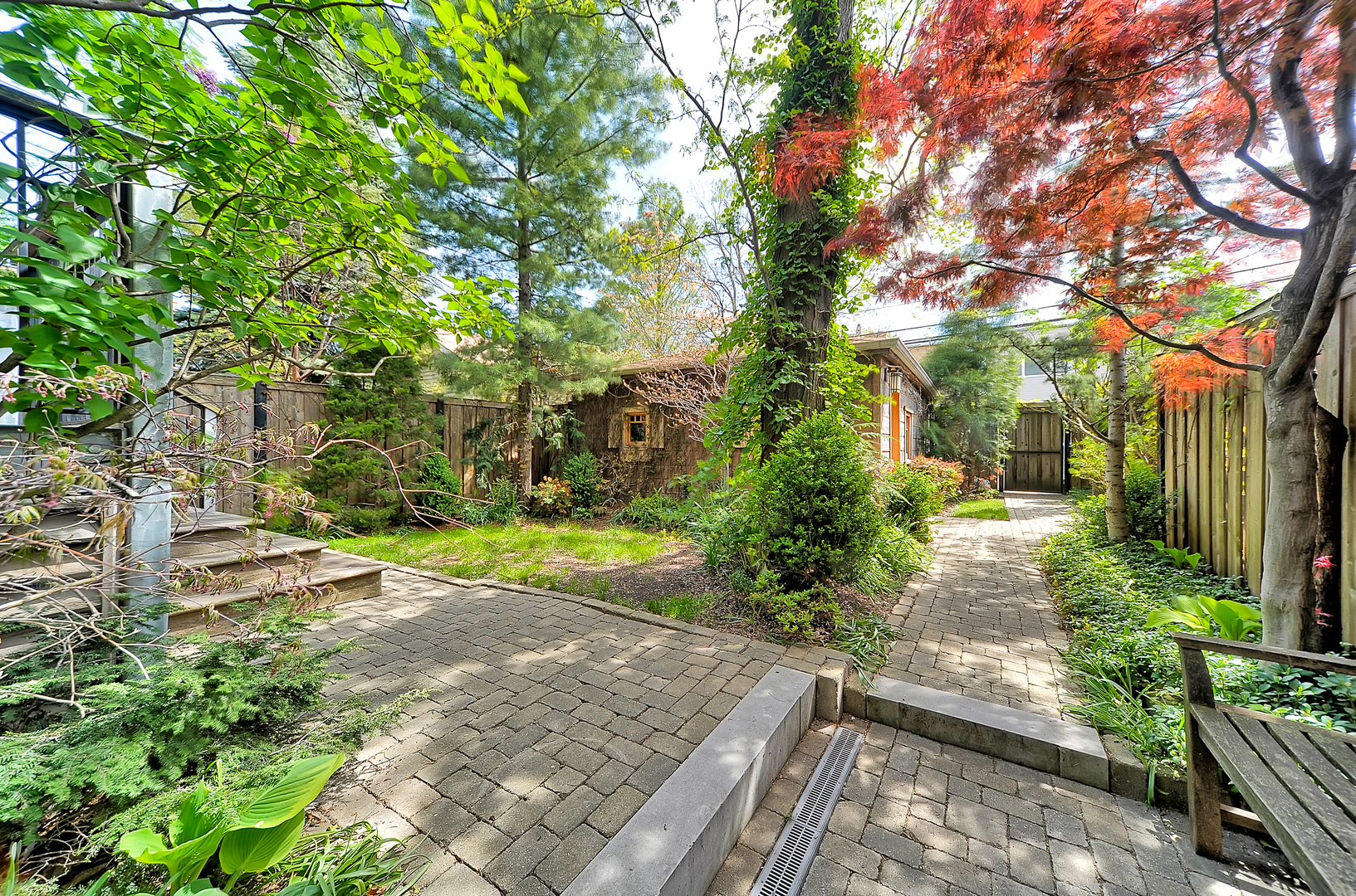 3729 North Wayne Avenue, Unit 2 Chicago, IL 60613 - Photo 16 of 17 a view of a yard with plants and large trees