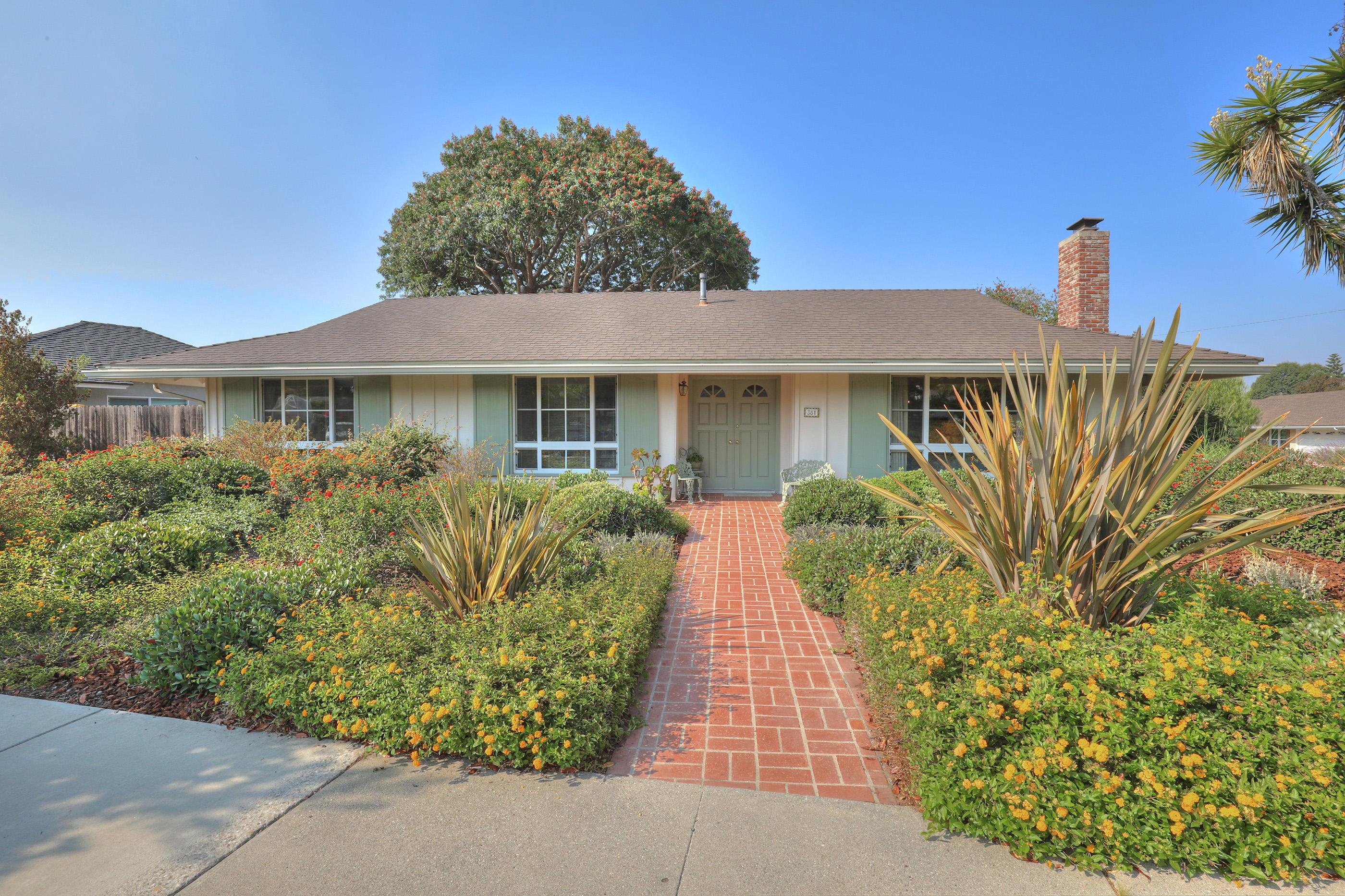 381 Sylvan Drive Goleta, CA 93117 - Photo 23 of 23 Front View with Brick Walkway