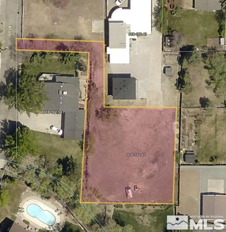 1840 Joe Lane Reno, NV 89509 - Photo 2 of 4 aerial view of a house with a yard