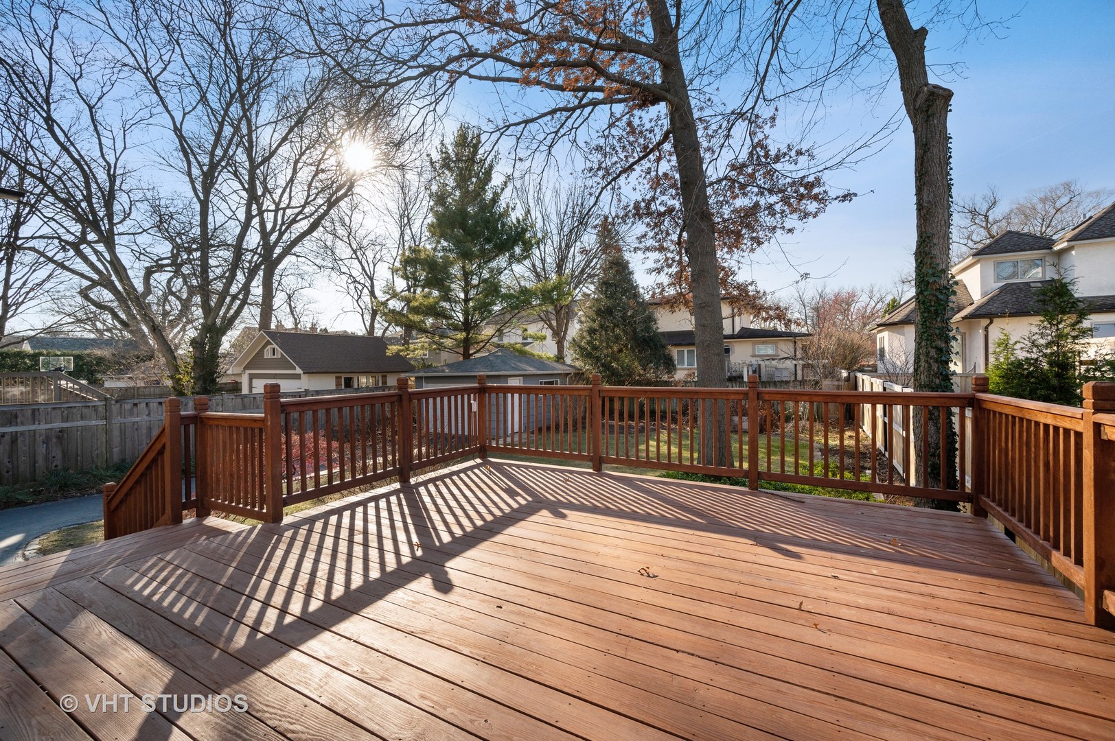 632 Abbotsford Road Kenilworth, IL 60043 - Photo 26 of 30 a view of deck with wooden floor and outdoor seating