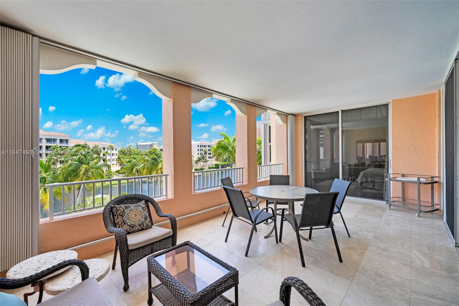 733 Crandon Boulevard, Unit 405 Key Biscayne, FL 33149 - Photo 27 of 42 a view of a dining room with furniture window and outside view