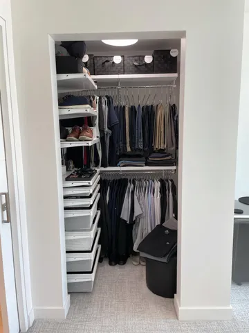a view of a walk in closet