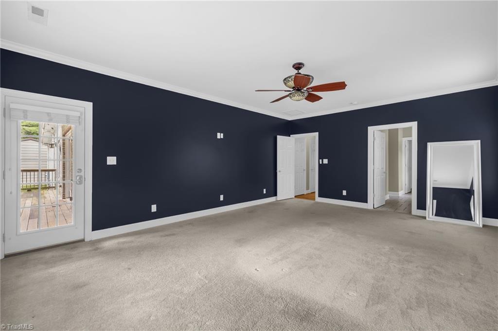 9127 County Line Road Kernersville, NC 27284 - Photo 17 of 49 Primary Bedroom Main Level w/Private Exit To Back Porch