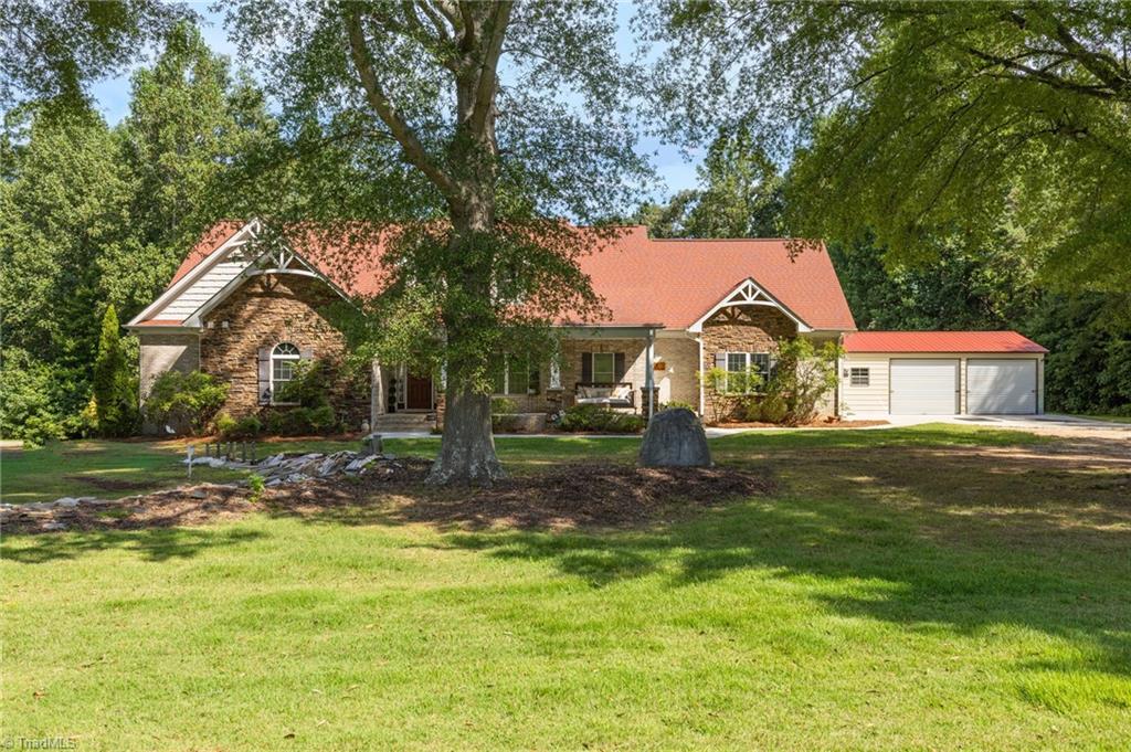 9127 County Line Road Kernersville, NC 27284 - Photo 42 of 49 Front View, Additional Detached Garage & Duck Pond Out Front