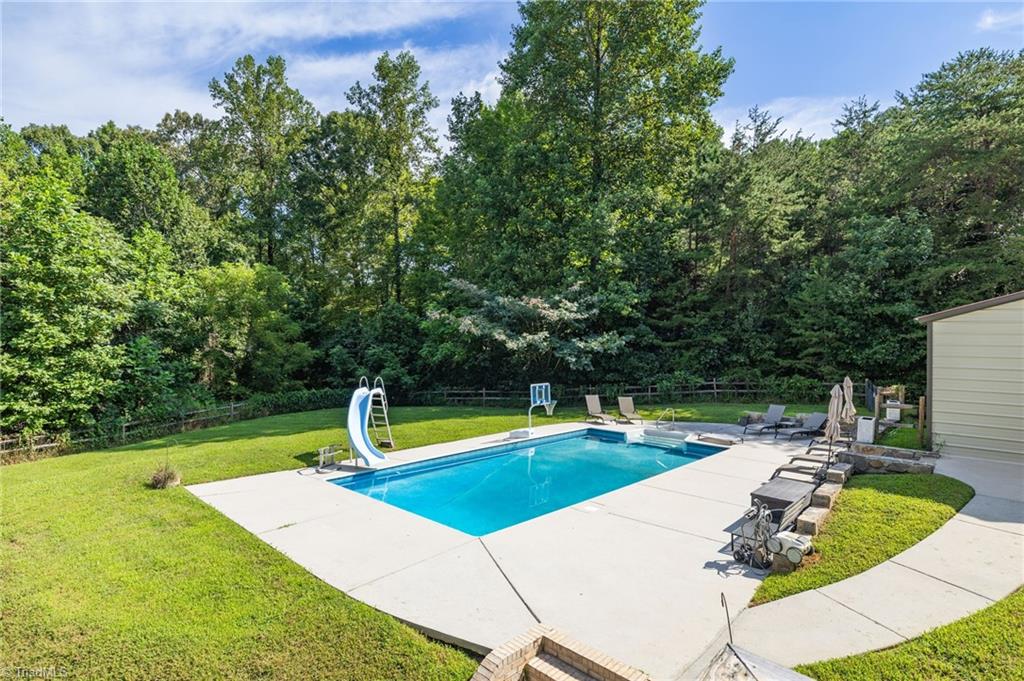 9127 County Line Road Kernersville, NC 27284 - Photo 44 of 49 Pool View From Back Porch