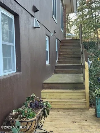 a view of entryway with a front door