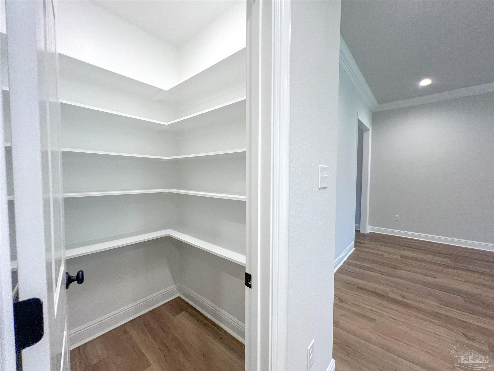 4605 Sago Palm Circle Milton, FL 32571 - Photo 7 of 33 a view of walk in closet with empty racks