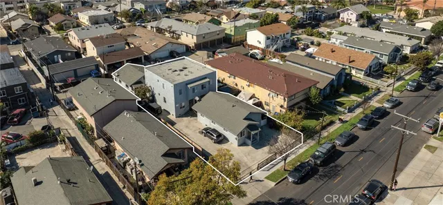 an aerial view of a city