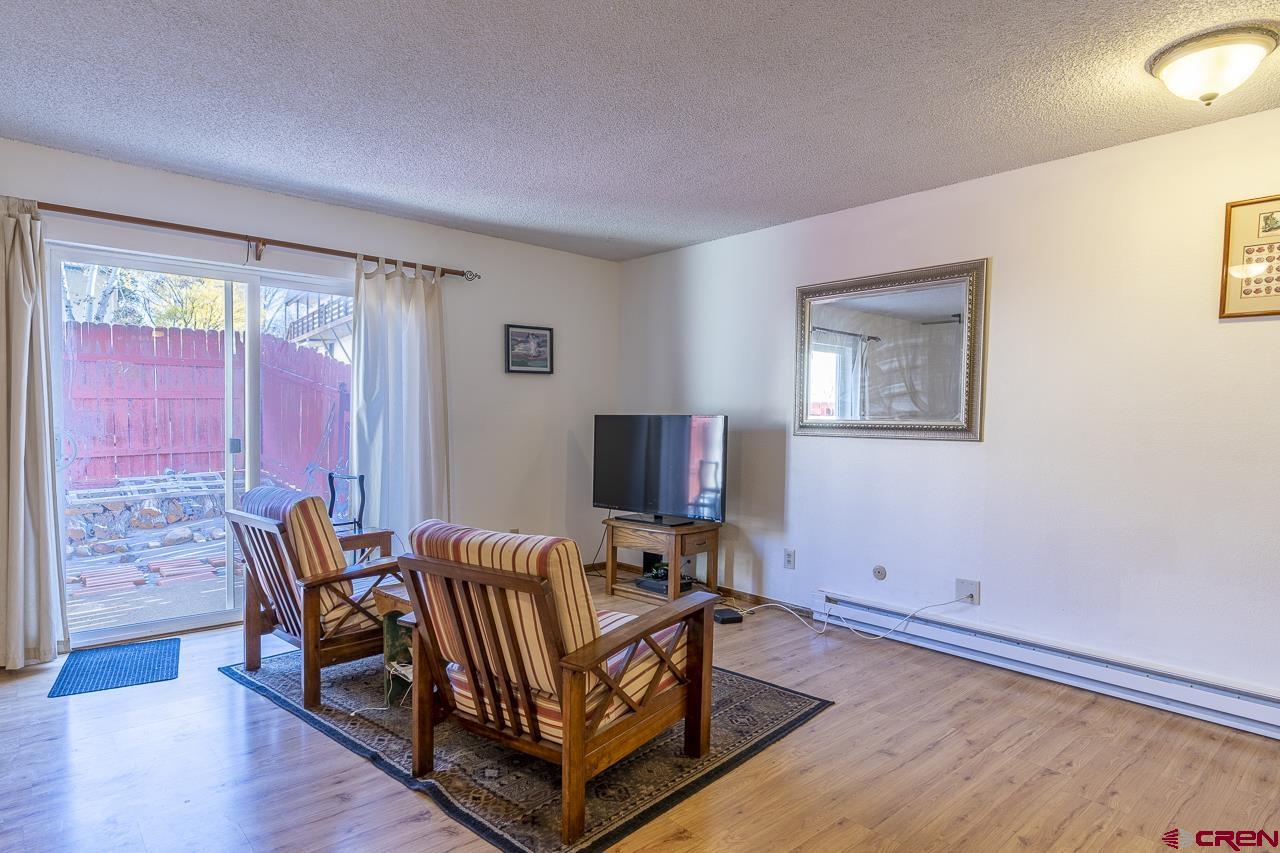 1900 Florida Road, Unit A6 Durango, CO 81301 - Photo 10 of 25 a living room with furniture and a flat screen tv