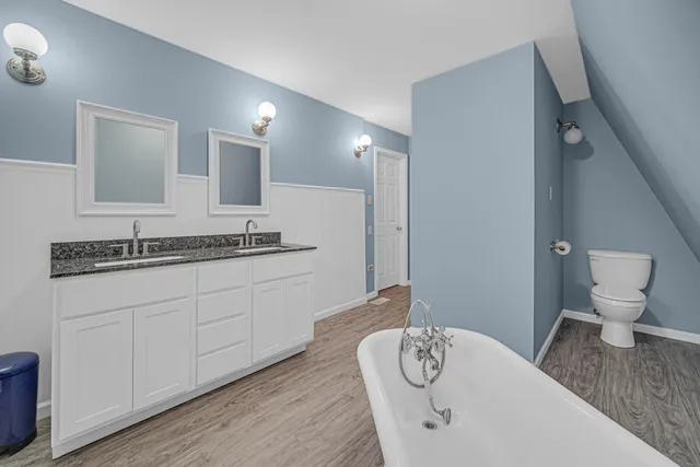 a view of a trees in front of a house