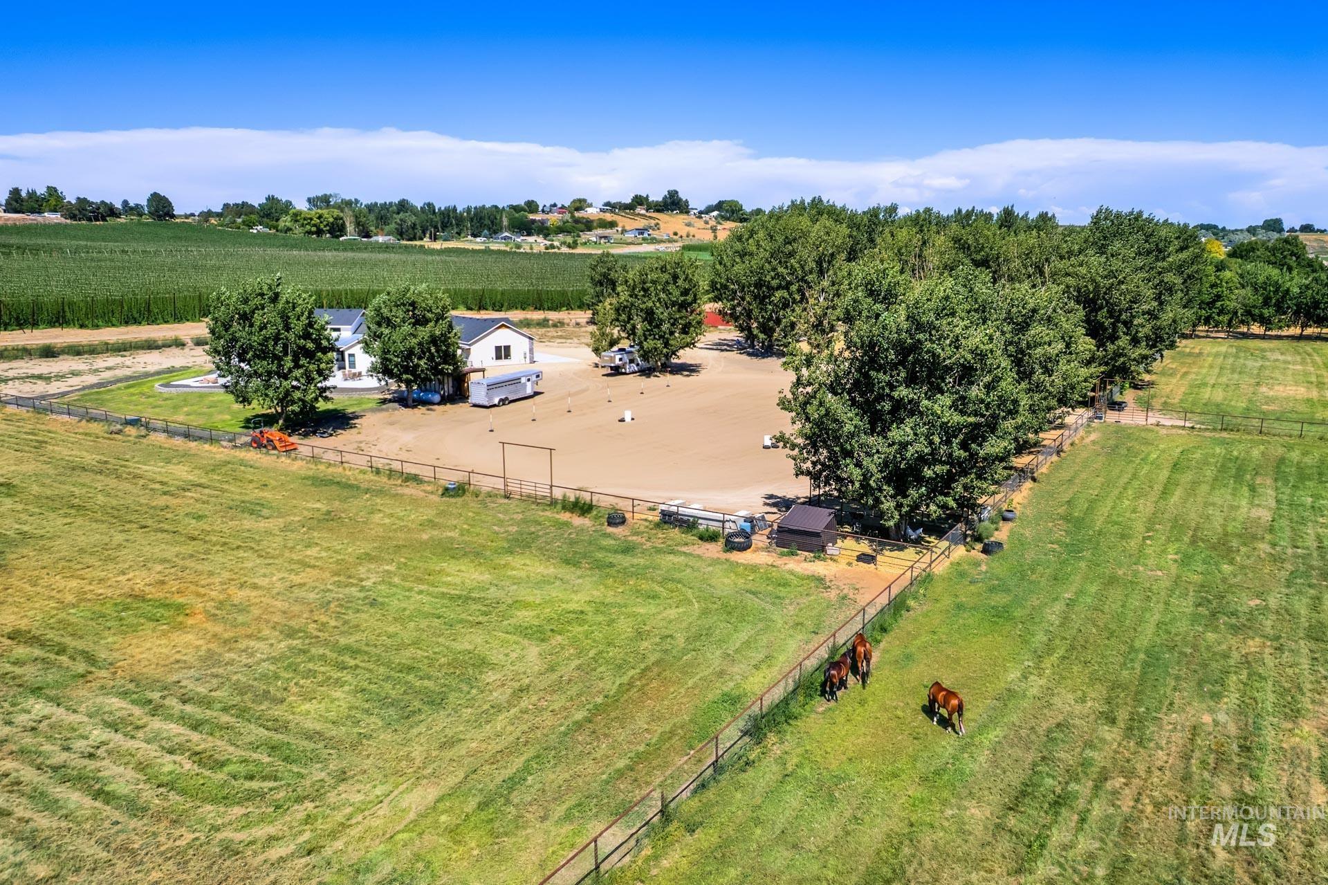 27114 Lower Pleasant Ridge Road Wilder, ID 83676 - Photo 46 of 48 Aerial view of sparsely populated area with extensive farmland