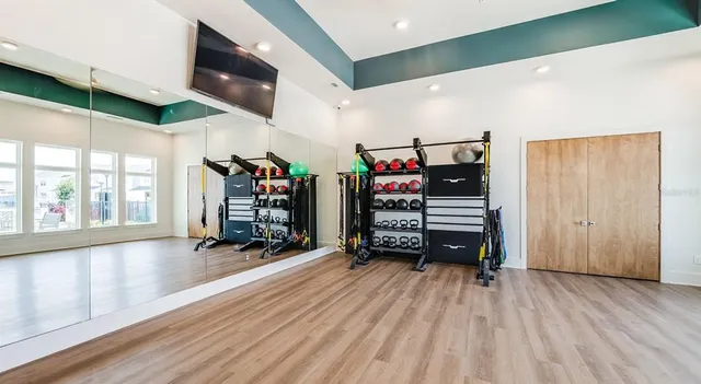 a room with lots of storage and utility