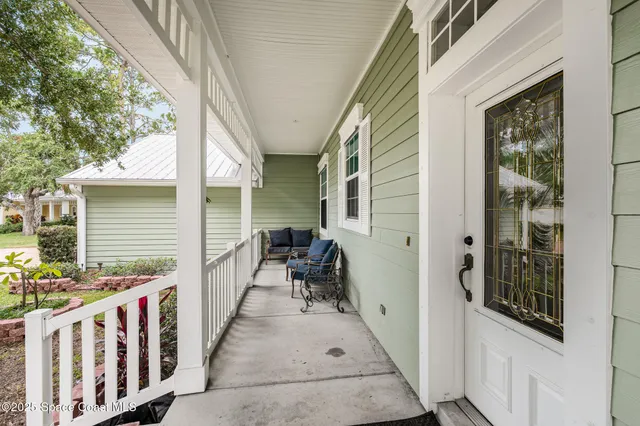 a view of porch with furniture