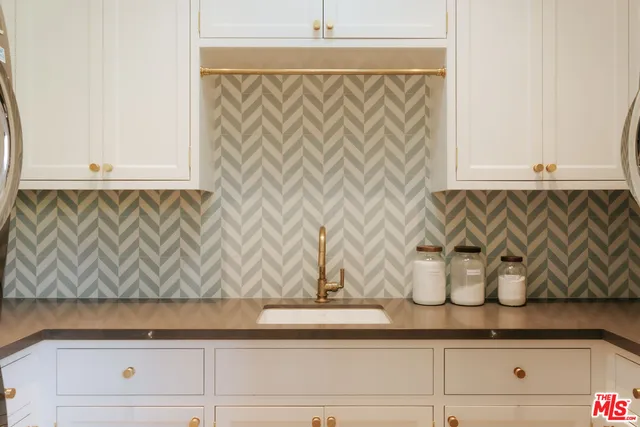 a view of wooden cabinets