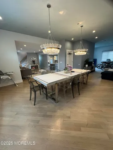 a large room with furniture