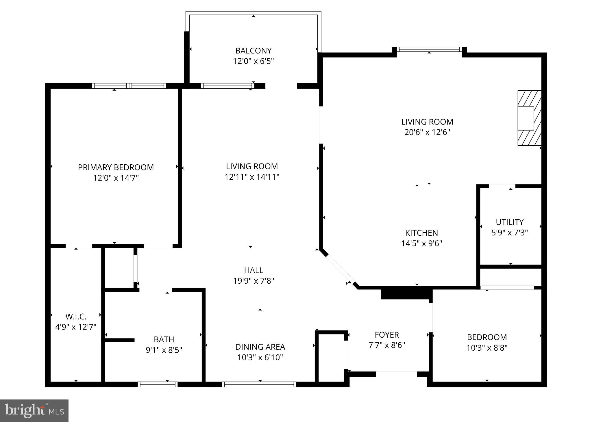 9510 Coyle Road, Unit 201 Owings Mills, MD 21117 - Photo 34 of 34 Floor plan