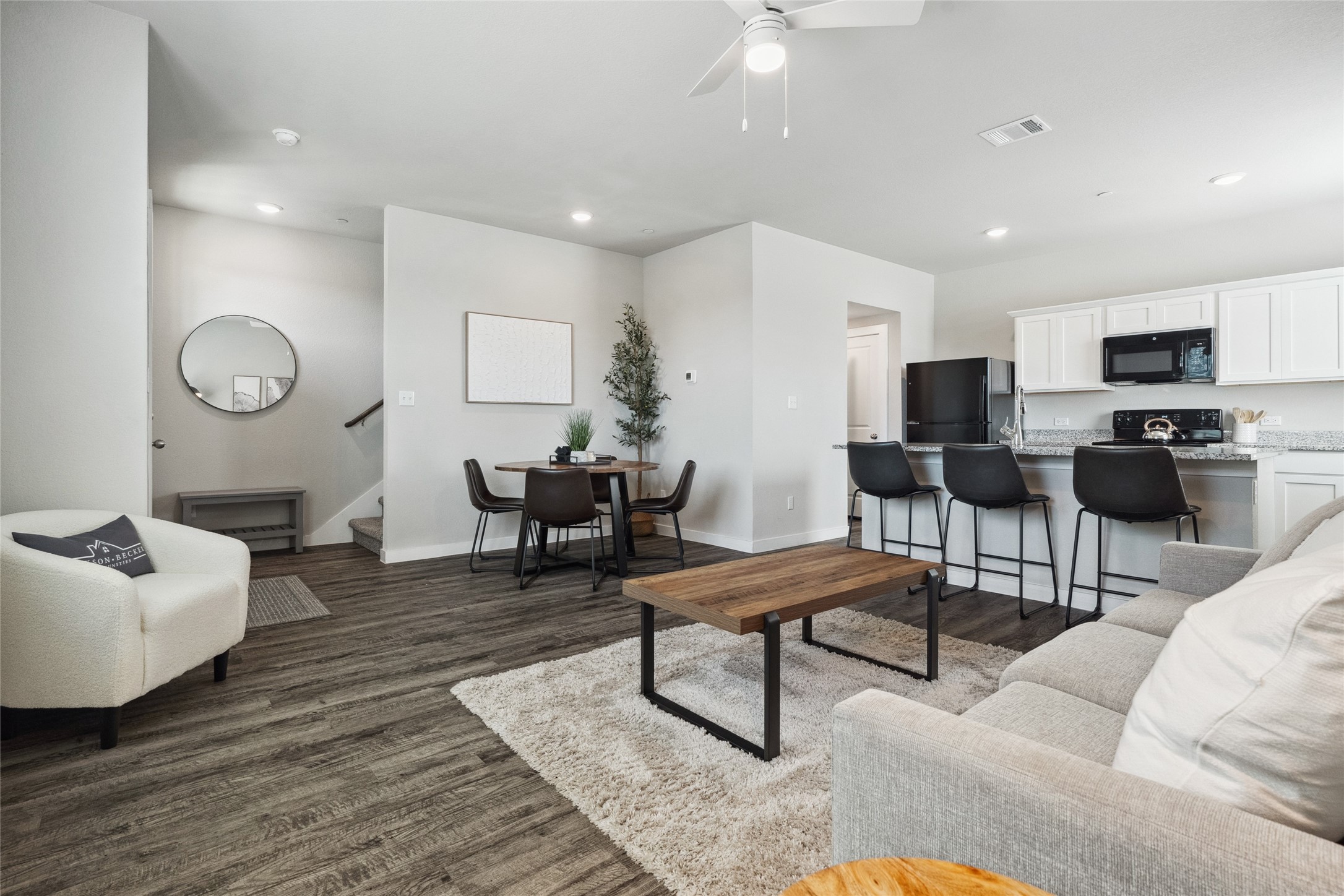 520 Powell Drive Leander, TX 78641 - Photo 7 of 32 a living room with furniture and a wooden floor
