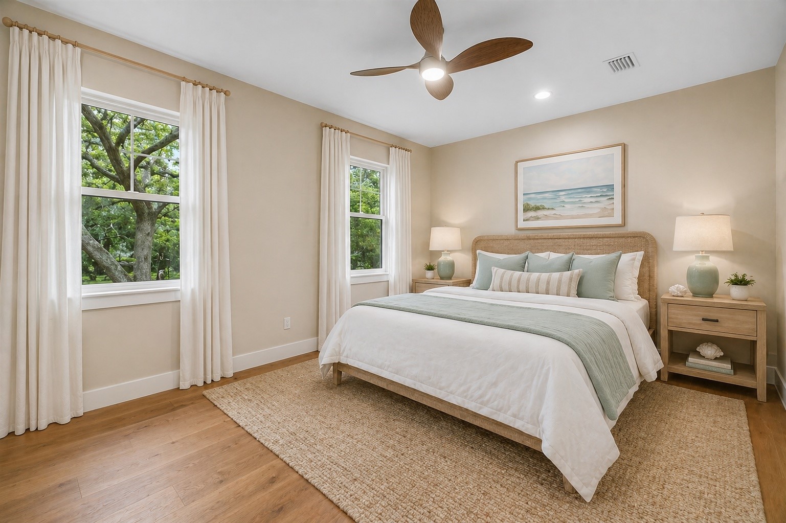 766 Adams Road Fernandina Beach, FL 32034 - Photo 28 of 45 Guest Bedroom 1 Virtually Staged including window treatments