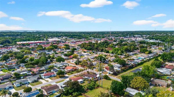 an aerial view of a city