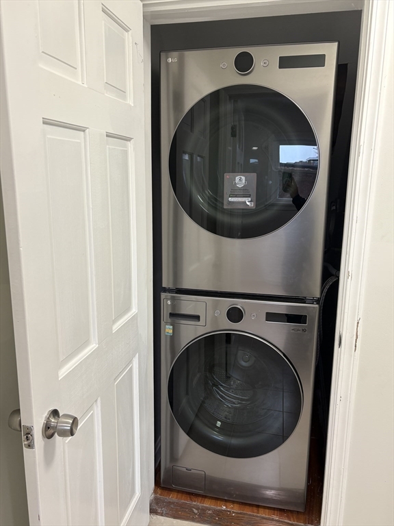 33 Home Street, Unit A Beverly, MA 01915 - Photo 5 of 12 a utility room with dryer and washer
