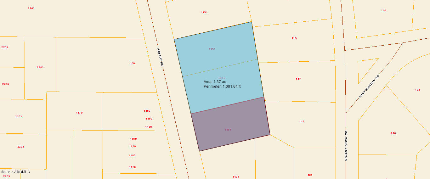 1161-1181 Ribaut Road Beaufort, SC 29902 - Photo 1 of 13 3 Lots Tax Map with measurements