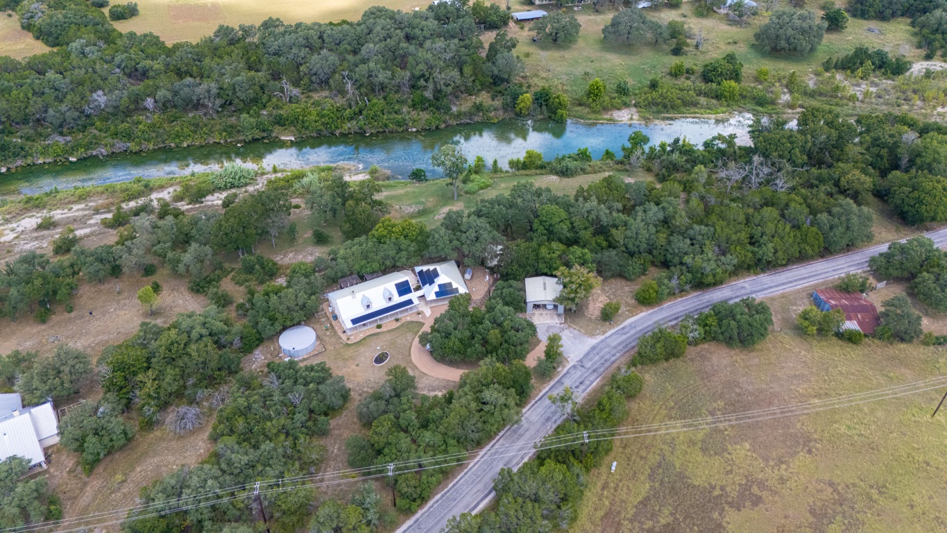 1546 Cox Road Blanco, TX 78606 - Photo 3 of 40 Aerial view of property's location with a large body of water