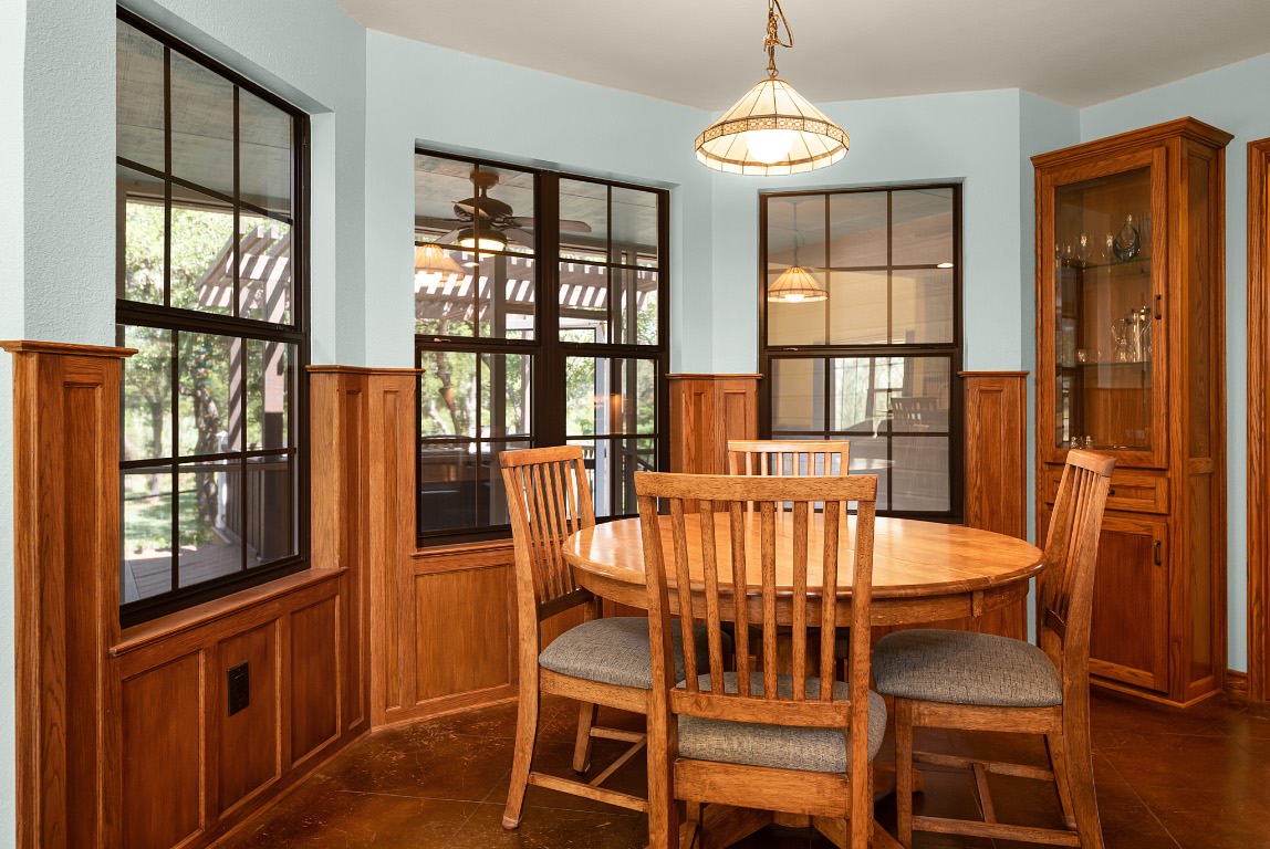 1546 Cox Road Blanco, TX 78606 - Photo 10 of 40 a view of a dining room with furniture window and outside view