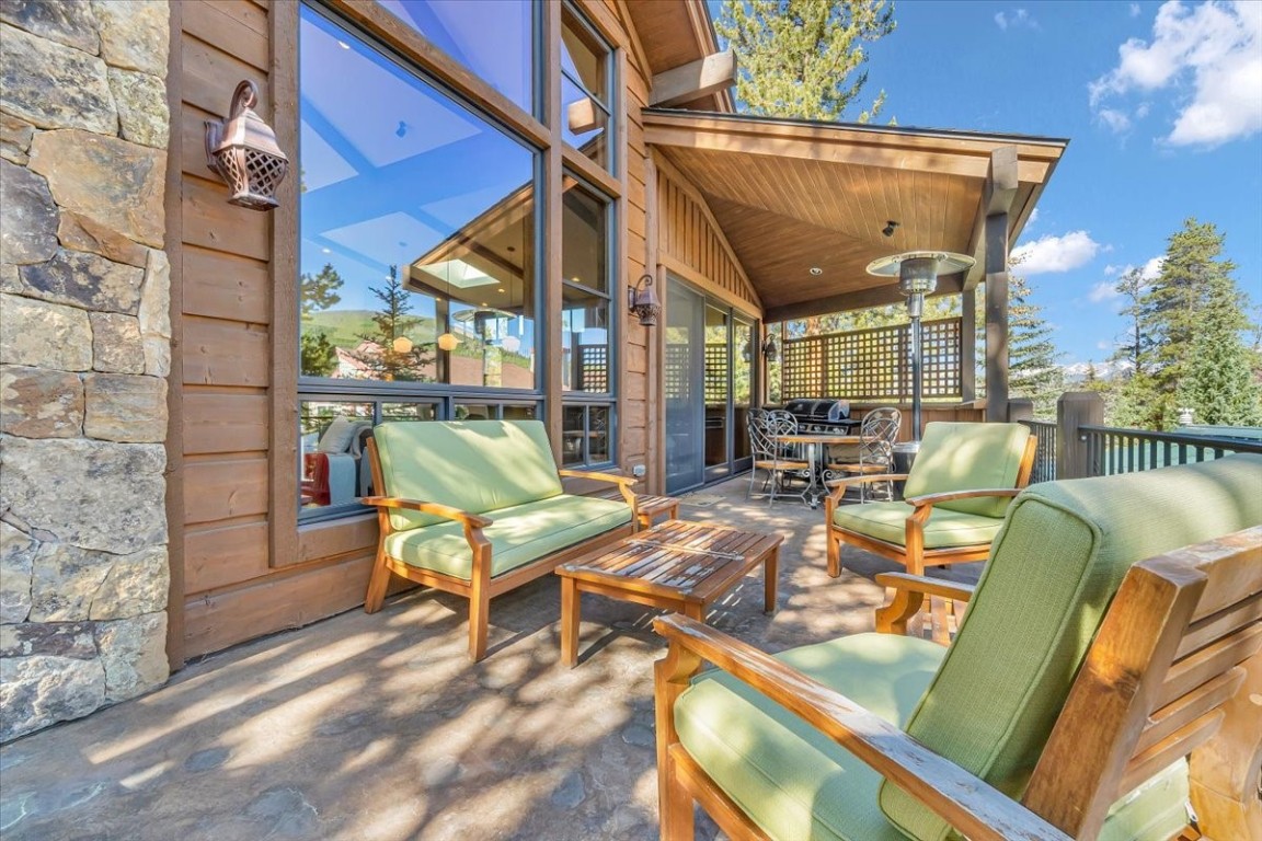 73 Last Chance Lane Dillon, CO 80435 - Photo 40 of 46 a view of a patio with a table and chairs